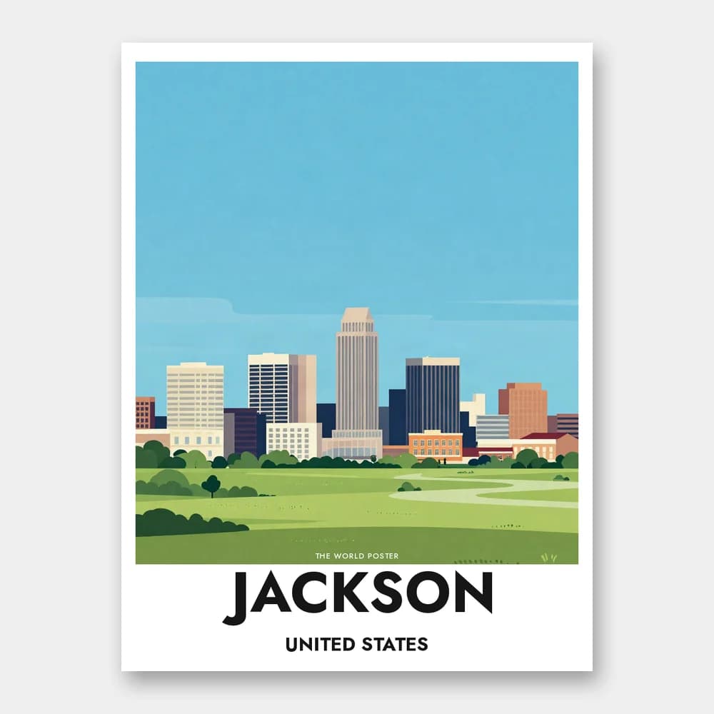 Poster JACKSON – Panorama der Stadt skyline - Image 1 of 6