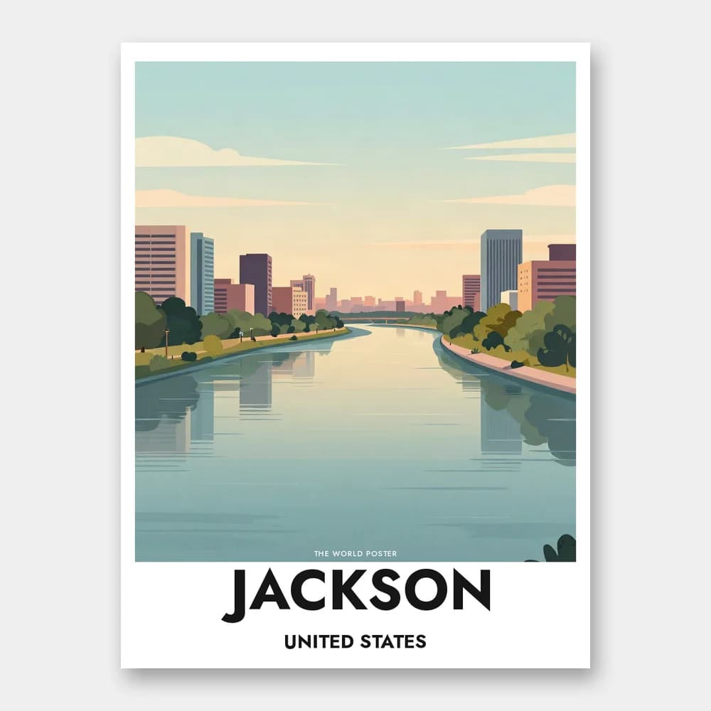 Poster JACKSON – Pearl River im Abendlicht - Image 1 of 6
