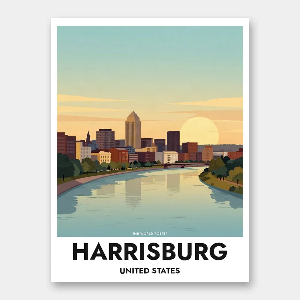 Poster HARRISBURG – Der Susquehanna River bei Sonnenuntergang - Image 1 of 6
