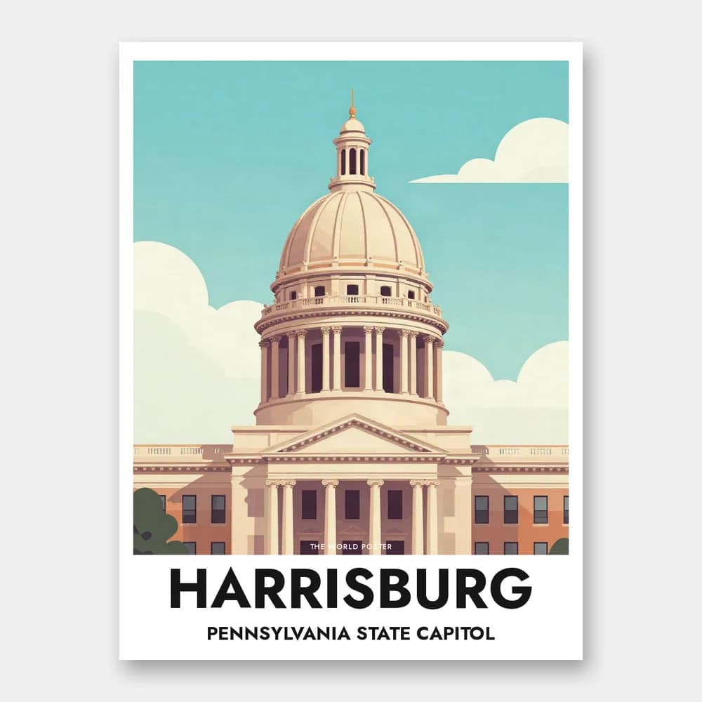 Poster HARRISBURG – Pennsylvania State Capitol, Nahaufnahme der Kuppel - Image 1 of 6