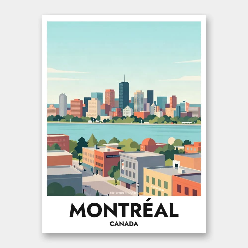 Poster MONTRÉAL – Luftaufnahme der Skyline - Image 1 of 6