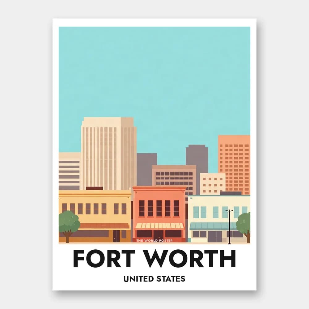 Poster FORT WORTH – Die Skyline der Innenstadt - Image 1 of 6