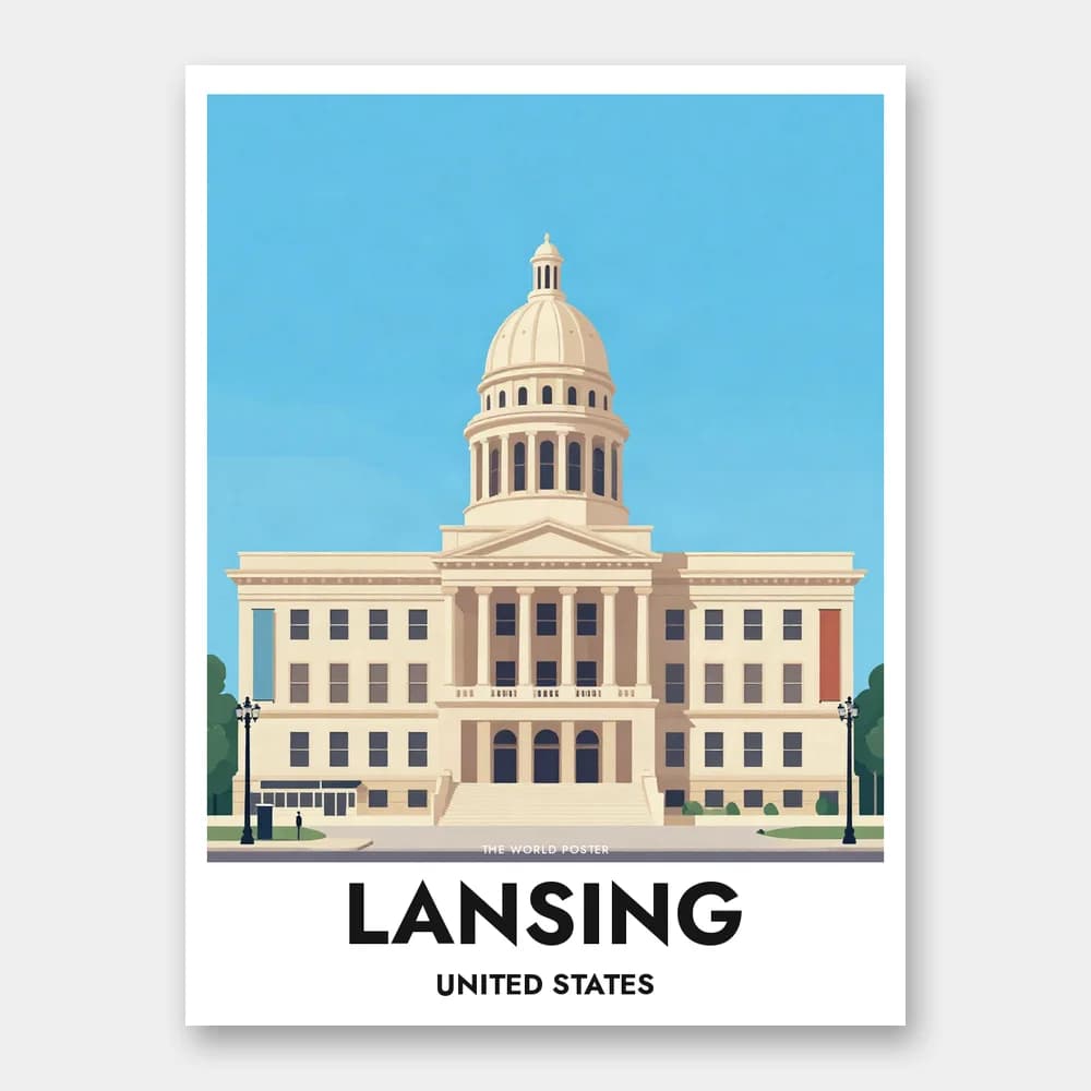 Plakat LANSING – Michigan State Capitol - Image 1 of 6