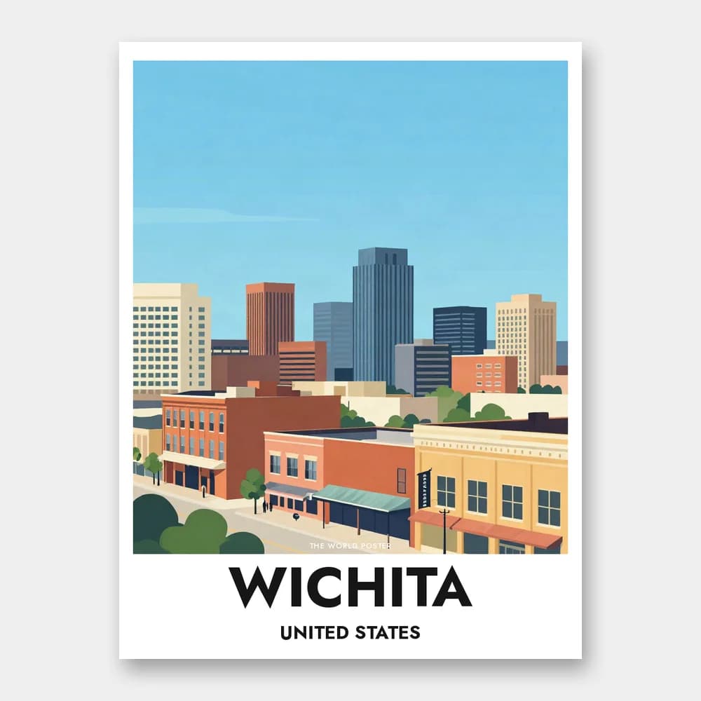 Poster WICHITA – Panoramablick auf die Skyline - Image 1 of 6