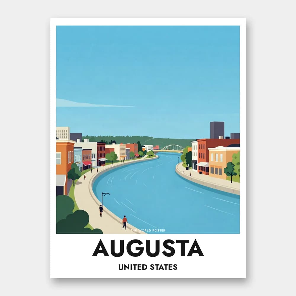 Affiche AUGUSTA – La rivière Kennebec - Image 1 of 6