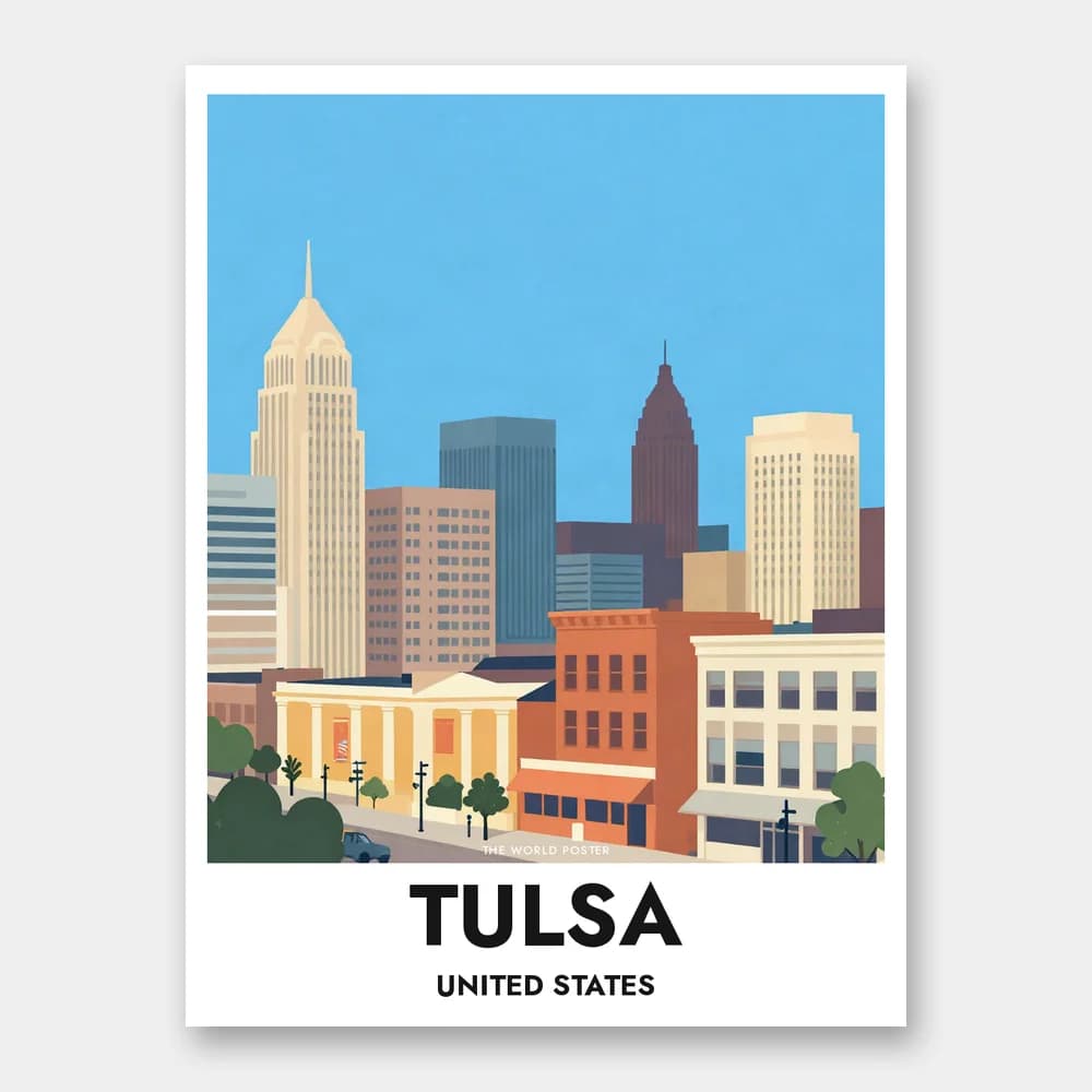 Poster TULSA – Die Skyline der Innenstadt - Image 1 of 6