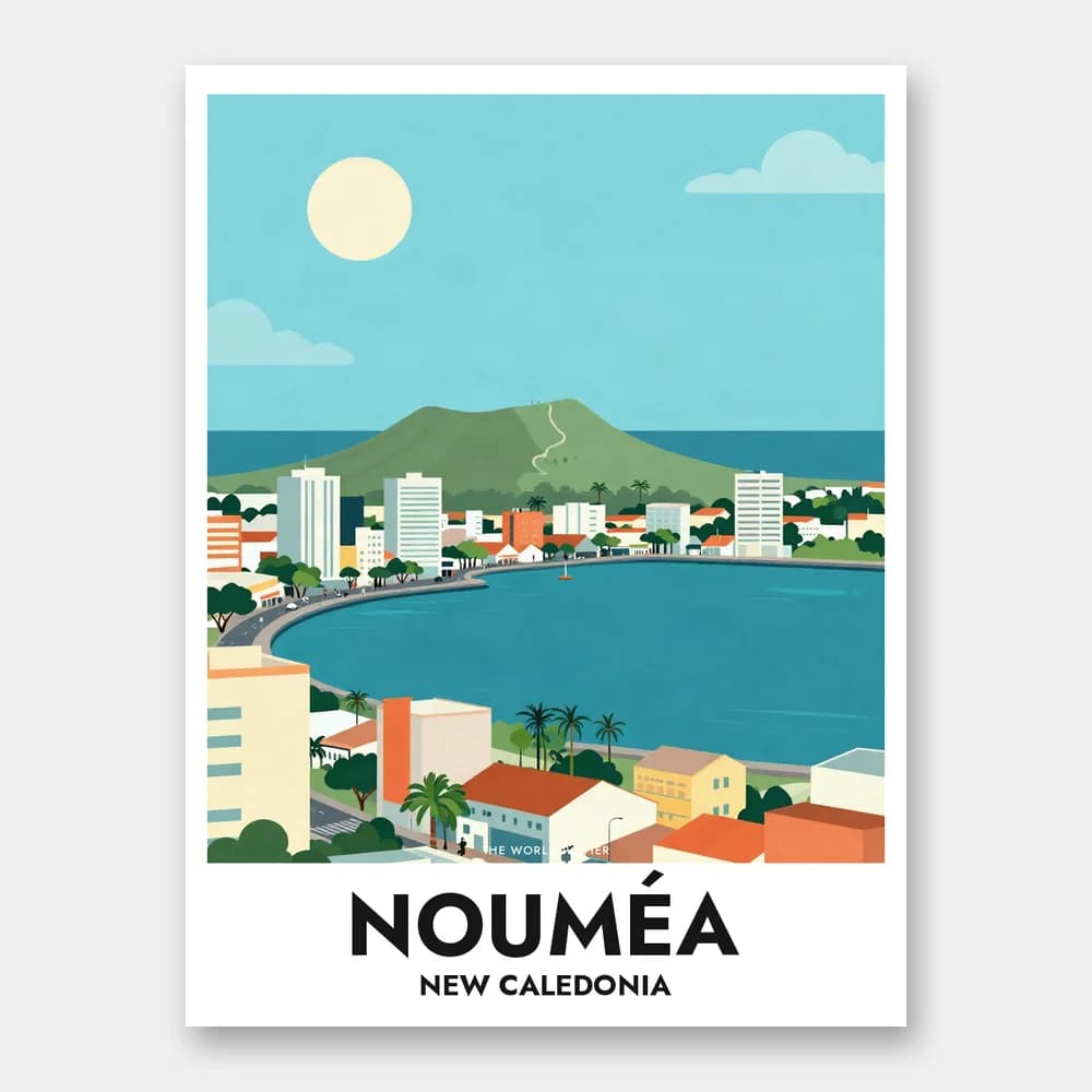 Poster NOUMÉA – Luftaufnahme der Skyline - Image 1 of 6