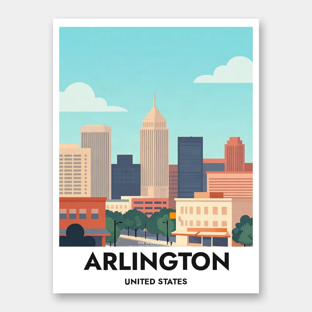 Poster ARLINGTON – Städtische Skyline - Image 1 of 6