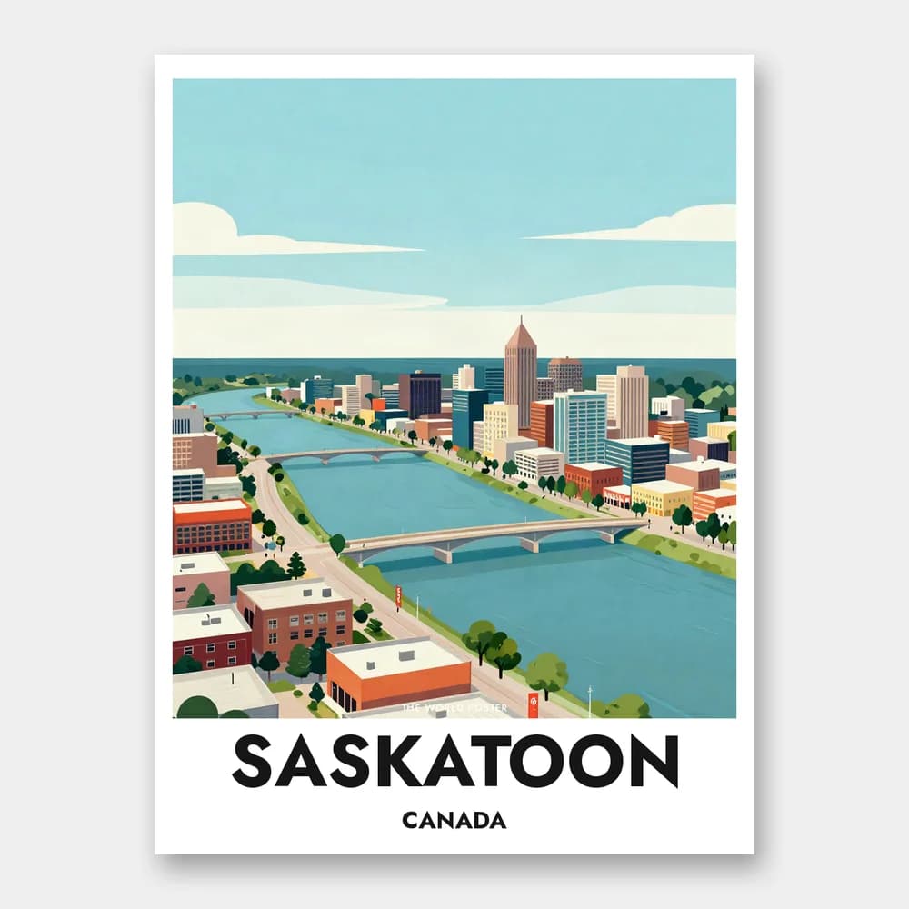 Poster SASKATOON – South Saskatchewan River - Image 1 of 6
