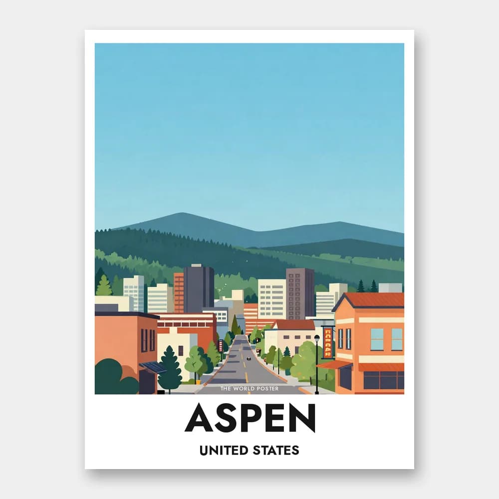 Poster ASPEN – Aspen Mountain e lo skyline - Image 1 of 6