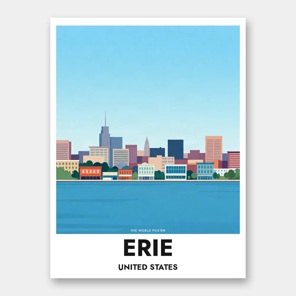 Poster ERIE – Panoramablick auf die Skyline - Image 1 of 6