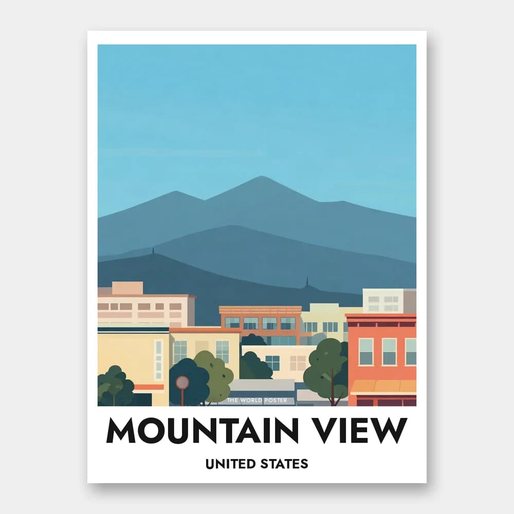 Poster BERGBLICK – Santa Cruz Mountains, Panoramablick - Image 1 of 6
