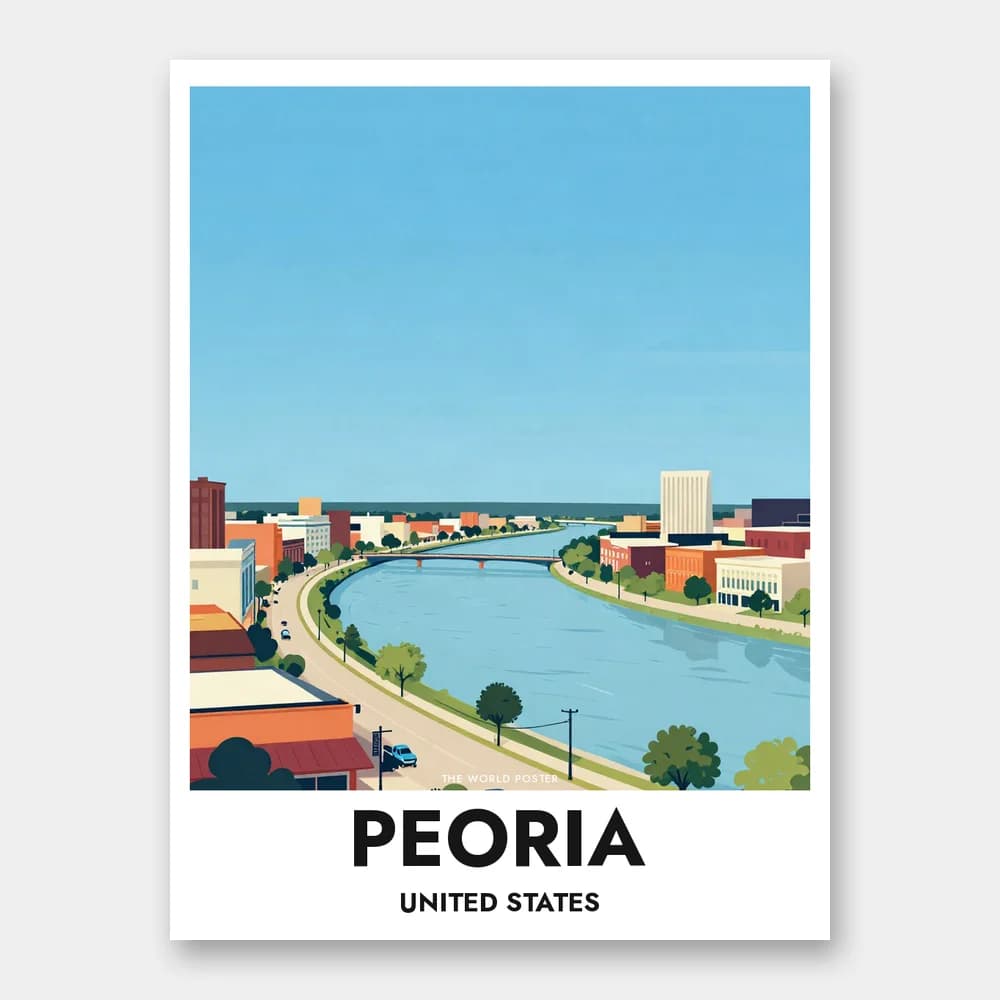 Poster PEORIA – Illinois River - Image 1 of 6