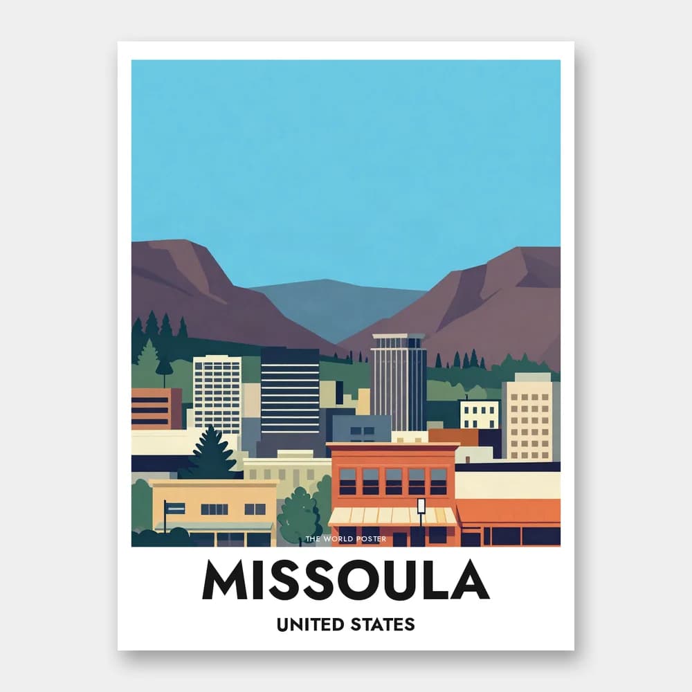 Poster MISSOULA – Panoramablick auf die Stadt - Image 1 of 6