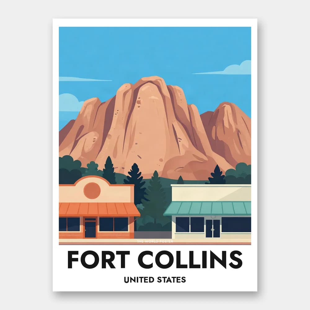 Poster FORT COLLINS – Horsetooth Mountain - Image 1 of 6
