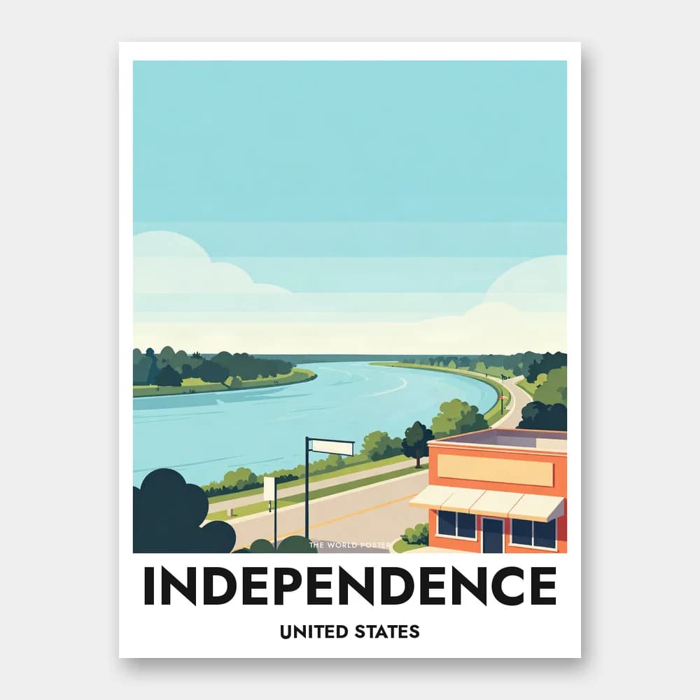 Poster INDEPENDENCE – Il fiume Missouri dalla sponda sud - Image 1 of 6
