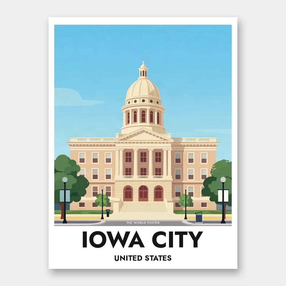 Poster IOWA CITY – Old Capitol - Image 1 of 6