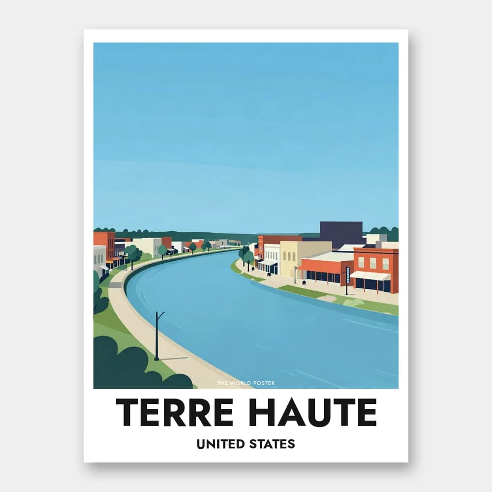 Poster TERRE HAUTE – Wabash River - Image 1 of 6