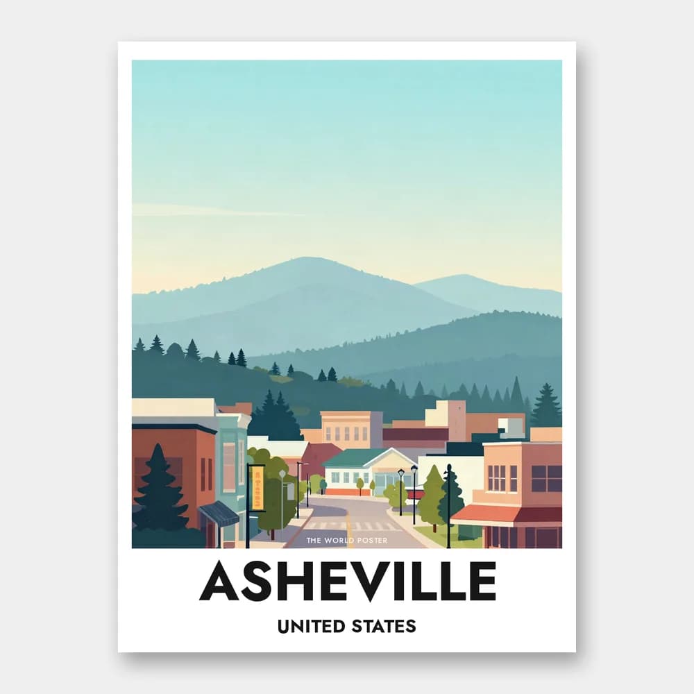 Poster ASHEVILLE – Blue Ridge Mountains - Image 1 of 6