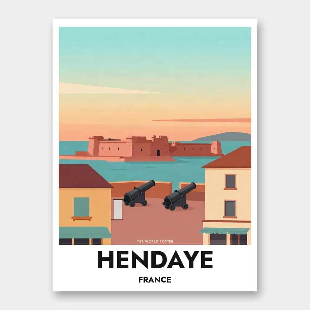 Poster HENDAYE – Vauban Fortifications - Image 1 of 6