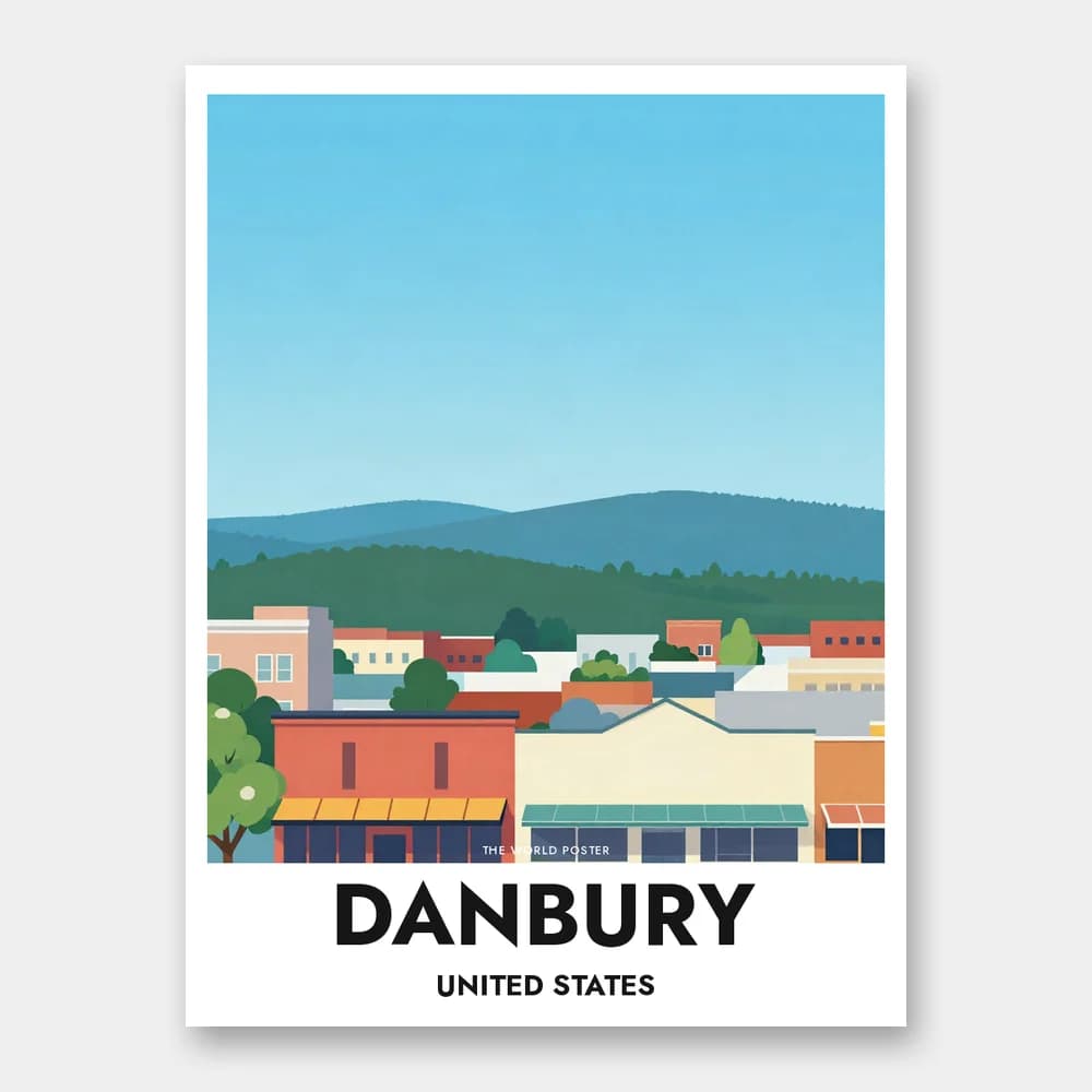 Poster DANBURY – Panoramablick - Image 1 of 6