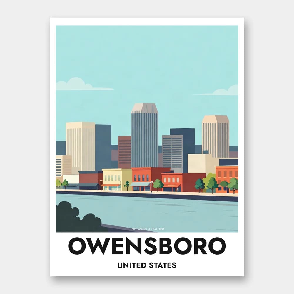 Poster OWENSBORO – Stadtpanorama - Image 1 of 6