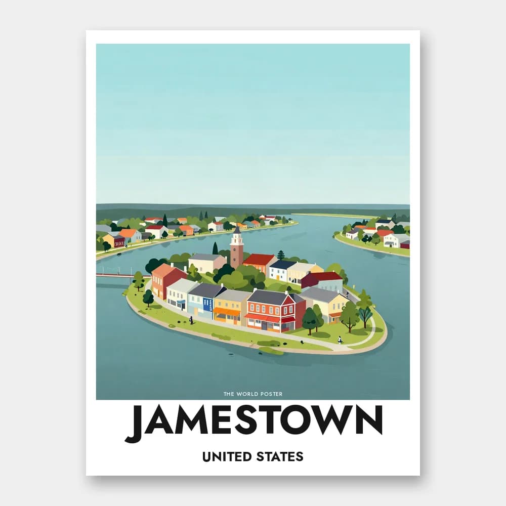 Poster JAMESTOWN – Luftansicht der Insel - Image 1 of 6
