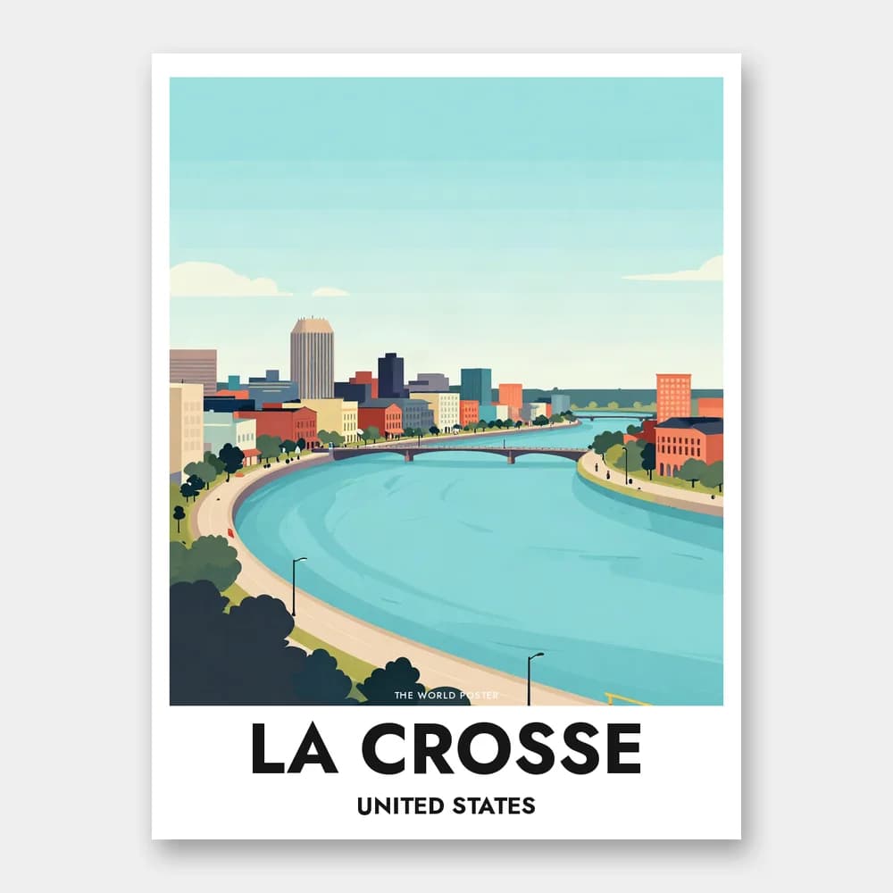 Poster LA CROSSE – Mississippi River - Image 1 of 6