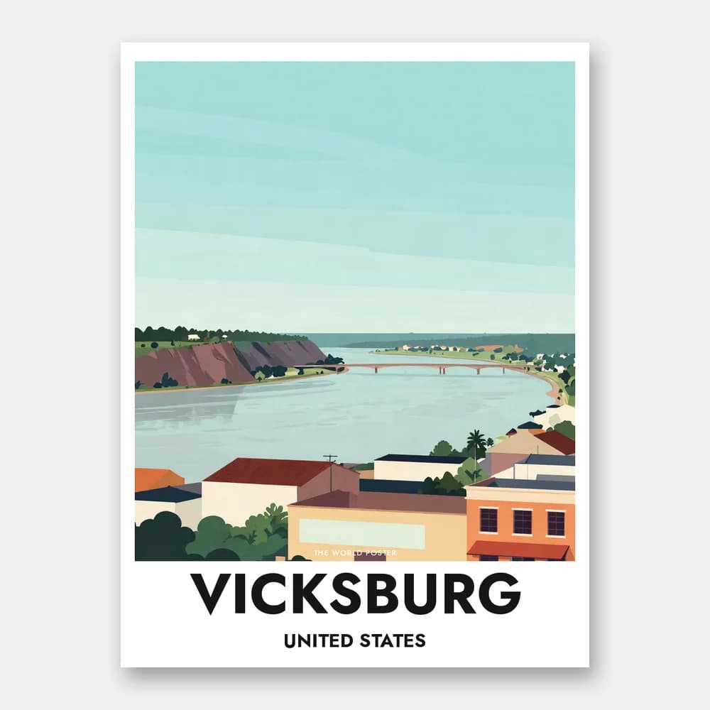 Poster VICKSBURG – Panoramablick auf den Mississippi - Image 1 of 6