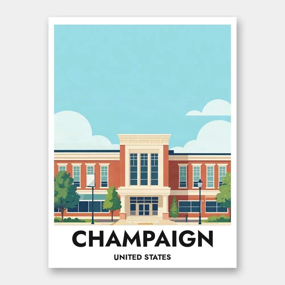 Affiche CHAMPAIGN – University of Illinois - Image 1 of 6