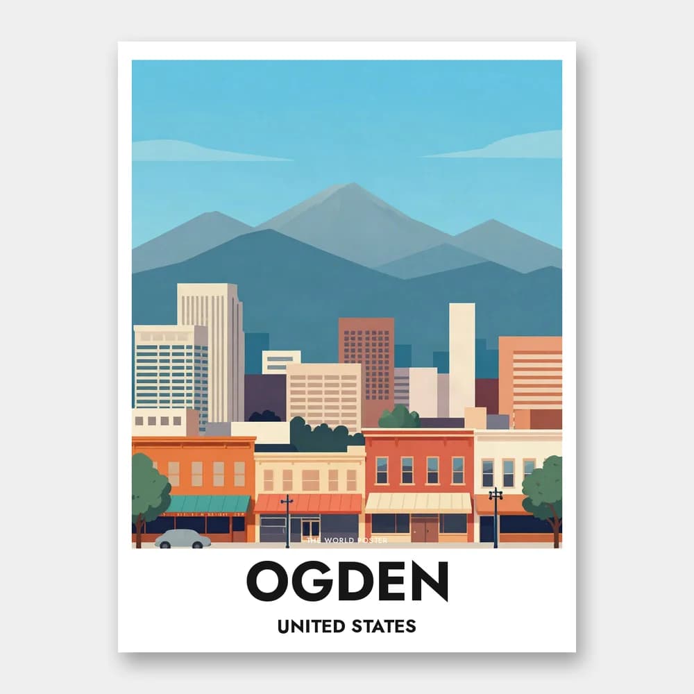 Poster OGDEN – Skyline und Wasatch Mountains - Image 1 of 6