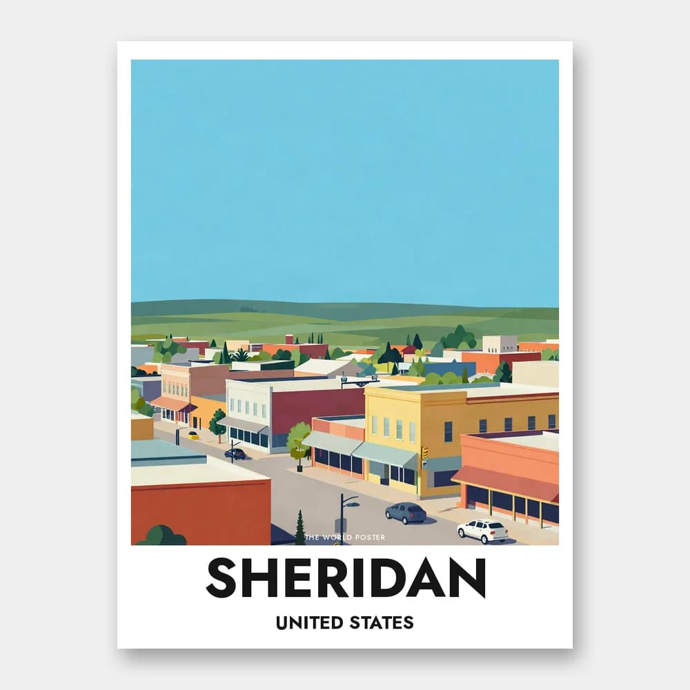Poster SHERIDAN – Breites Stadtpanorama - Image 1 of 6