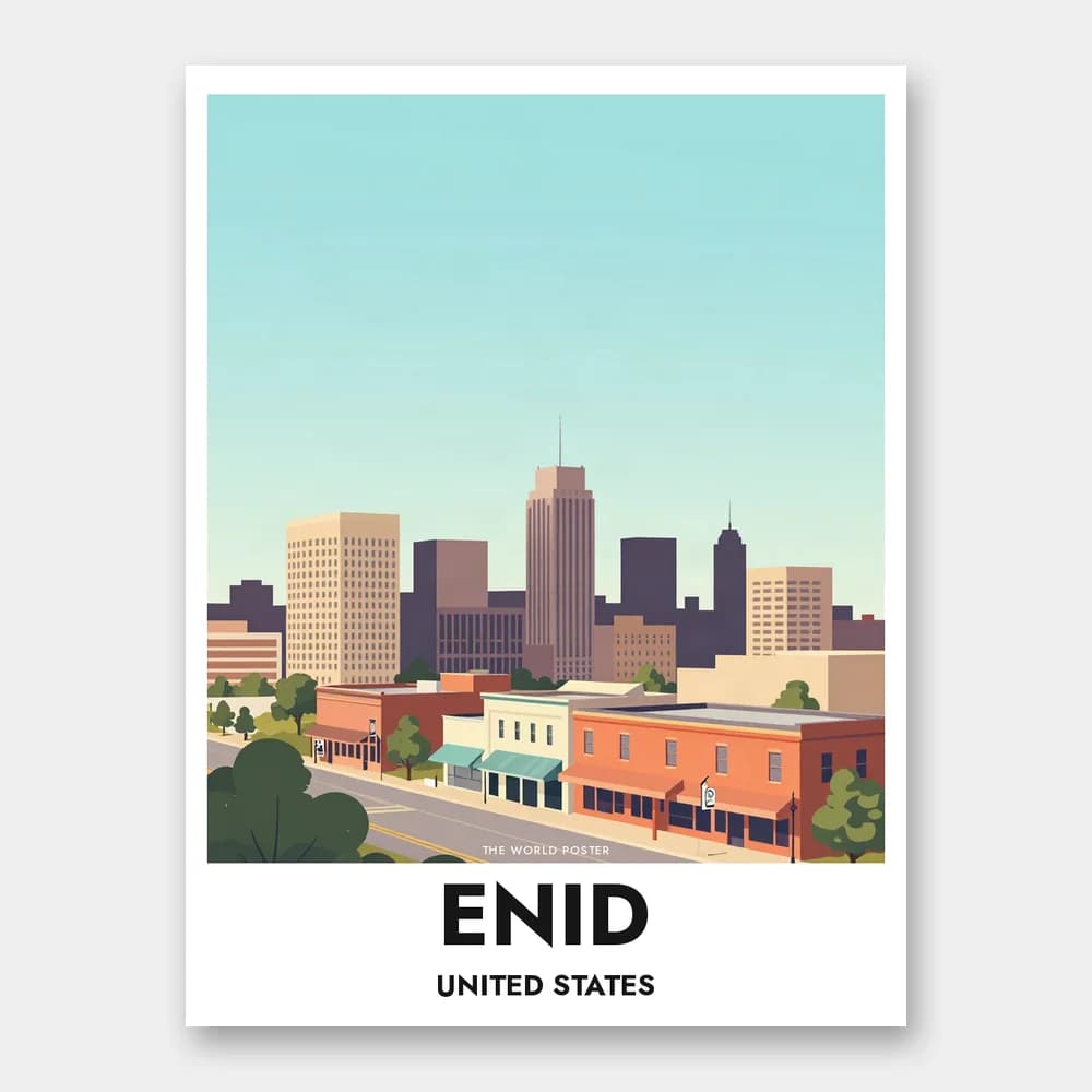 Poster ENID – Panoramablick auf die Stadt - Image 1 of 6