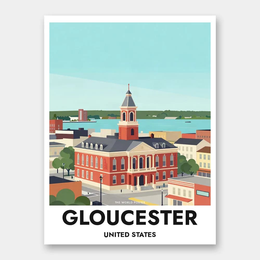 Poster GLOUCESTER – Das Rathaus auf dem Hügel - Image 1 of 6