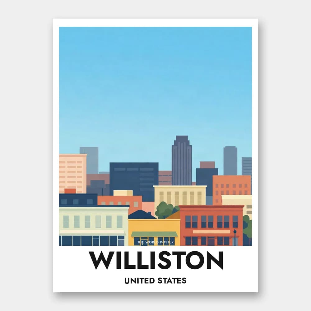 Poster WILLISTON – Panoramablick auf die Skyline - Image 1 of 6