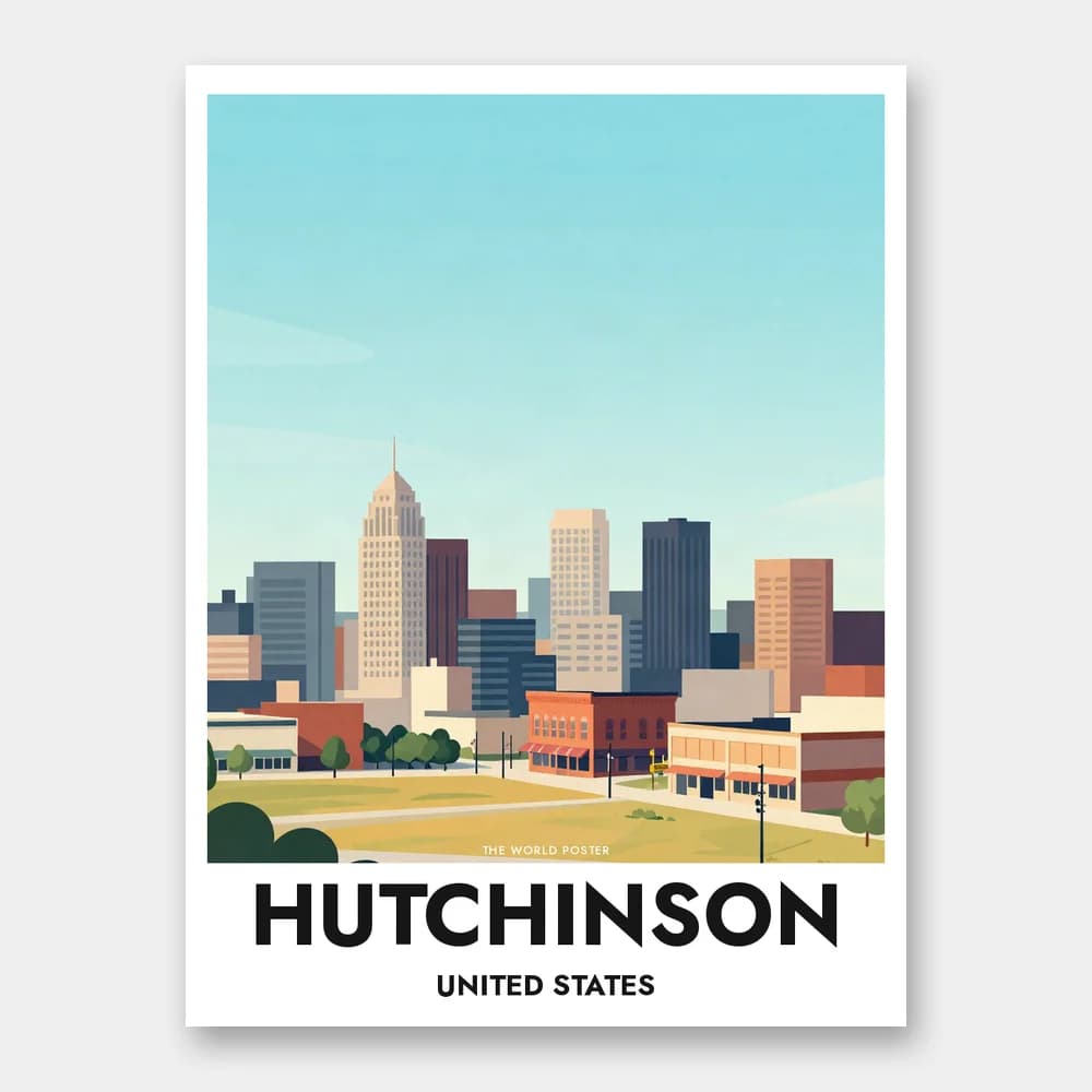 Poster HUTCHINSON – Vista panoramica della città - Image 1 of 6