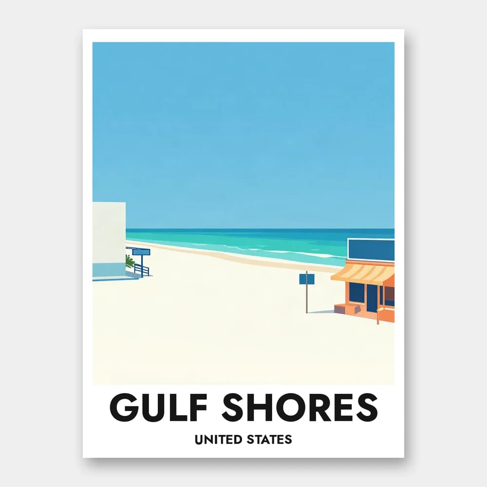 Poster GULF SHORES – Küste des Golfs von Mexiko - Image 1 of 6