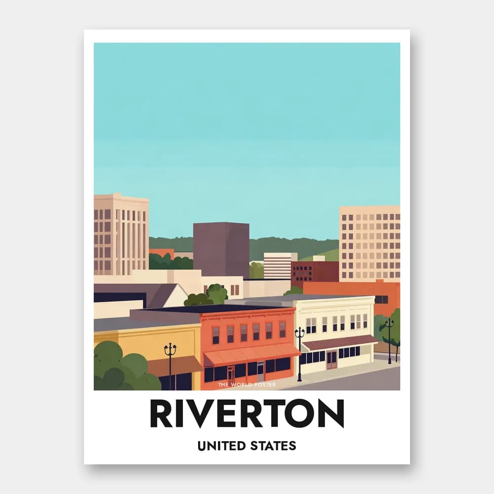 Poster RIVERTON – Panoramablick auf die Skyline - Image 1 of 6