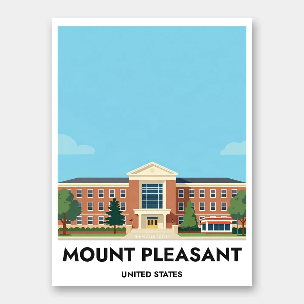 Poster MOUNT PLEASANT – Central Michigan University - Image 1 of 6