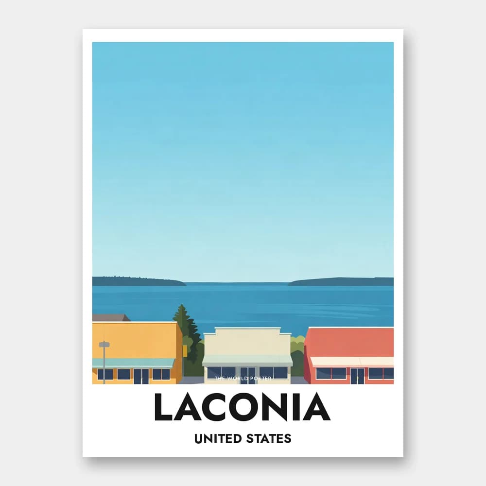 Poster LACONIA – Lago Winnipesaukee sotto un cielo limpido - Image 1 of 6