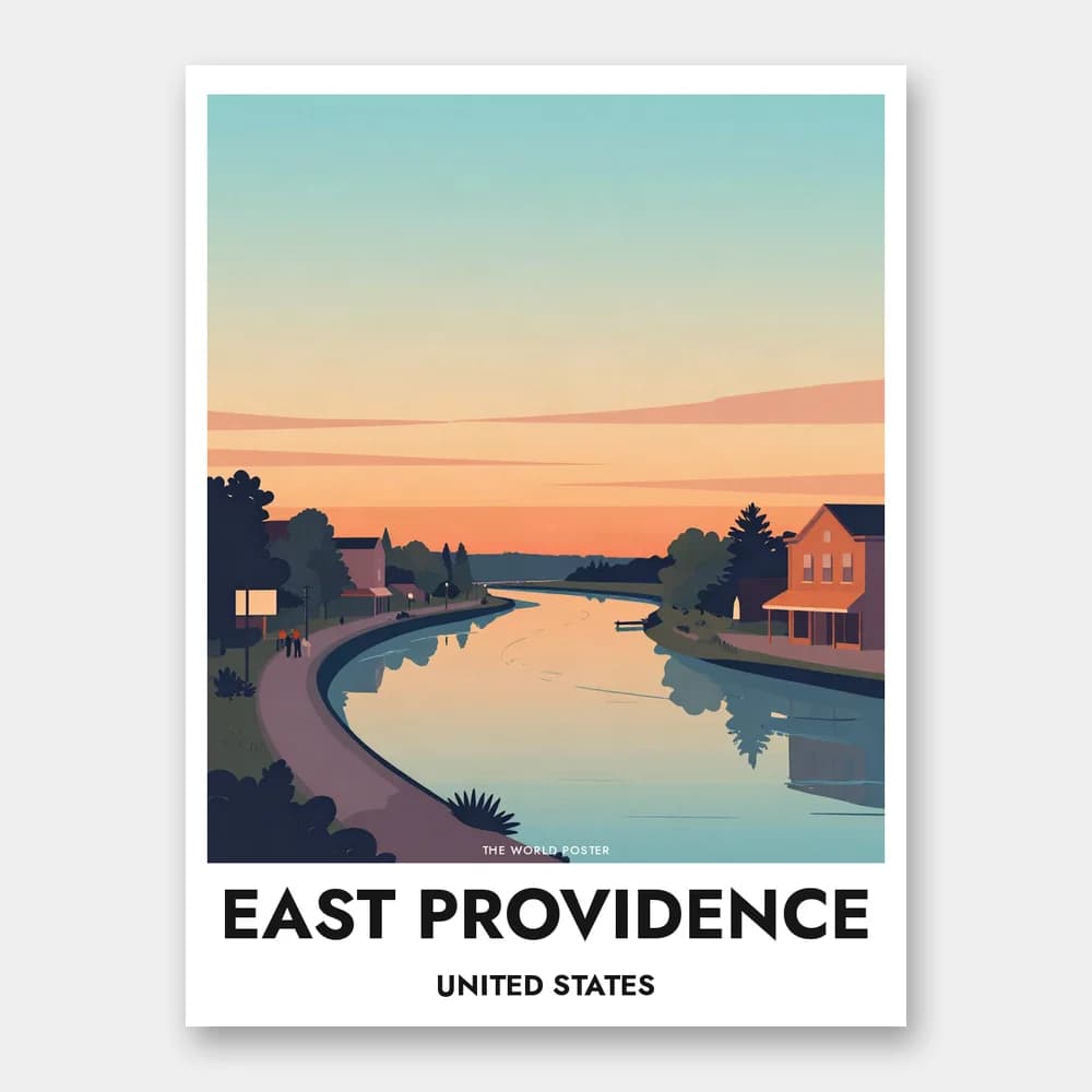 Poster EAST PROVIDENCE – Seekonk River bei Sonnenuntergang - Image 1 of 6
