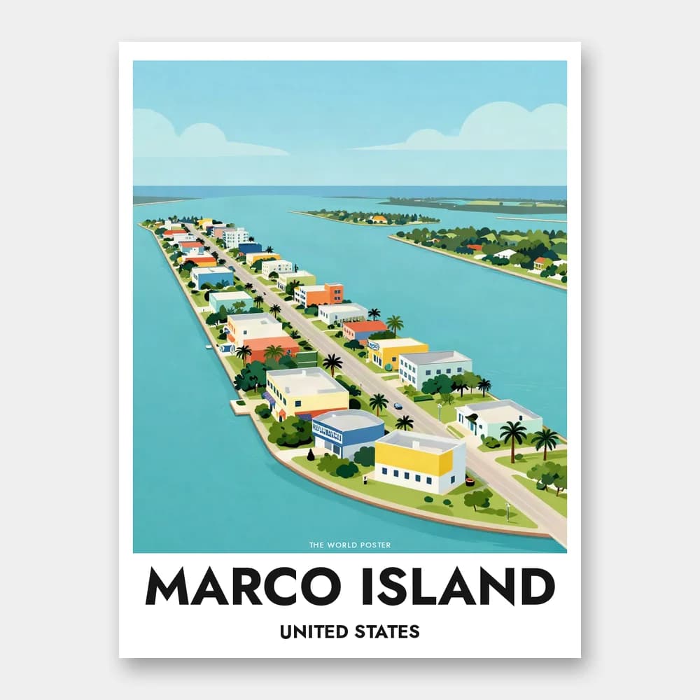 Poster MARCO ISLAND – Ampia vista aerea - Image 1 of 6