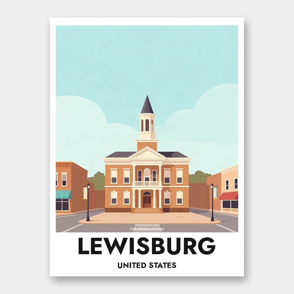 Poster LEWISBURG – Das historische Gerichtsgebäude - Image 1 of 6