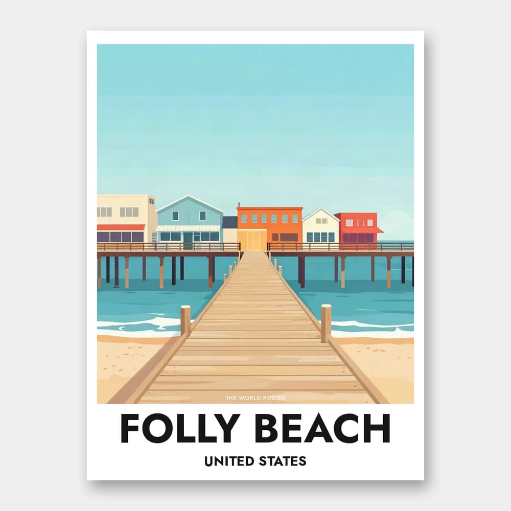 Poster FOLLY BEACH – Il molo di legno - Image 1 of 6