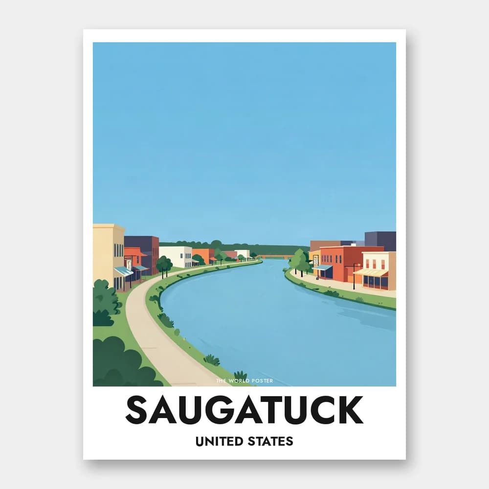 Poster SAUGATUCK – Kalamazoo River - Image 1 of 6