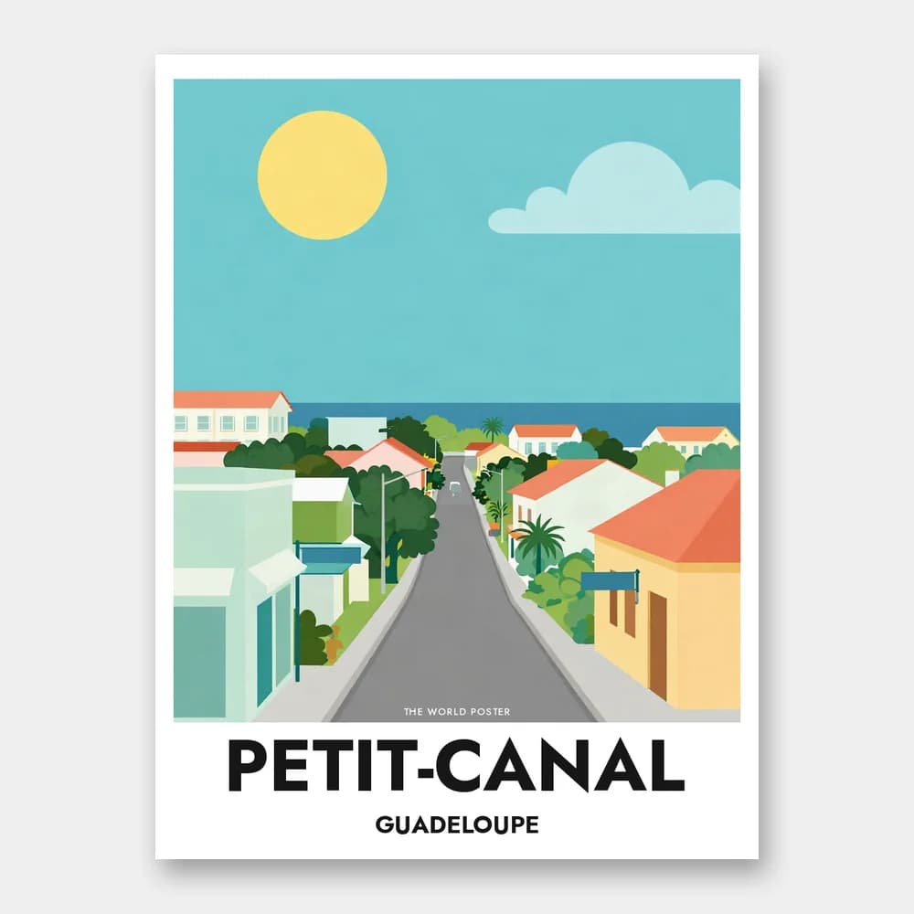 Poster PETIT-CANAL – Sonnige Küstenansicht - Image 1 of 6