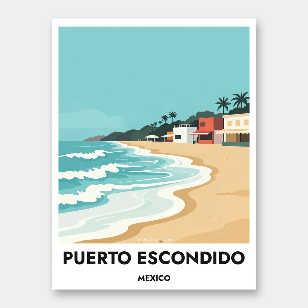 Póster PUERTO ESCONDIDO – Playa Zicatela - Image 1 of 6