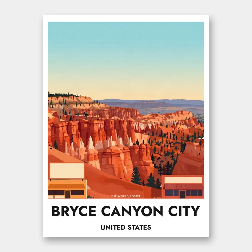 Poster BRYCE CANYON CITY – Sunset Point zur goldenen Stunde - Image 1 of 6