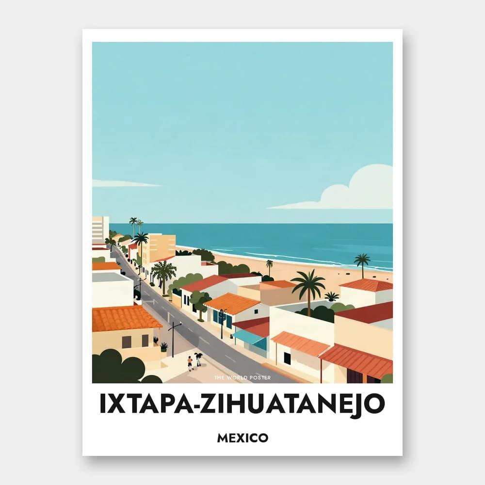 Poster IXTAPA-ZIHUATANEJO – Panoramablick auf die Küste - Image 1 of 6