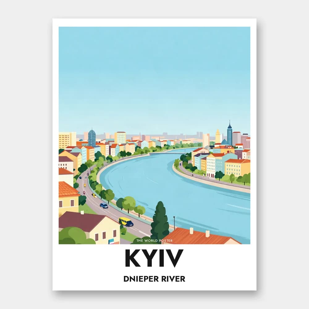 Poster KYIV – Fiume Dnepr a mezzogiorno - Image 1 of 6